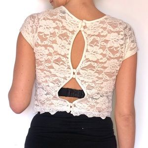 Dilemma lace crop top